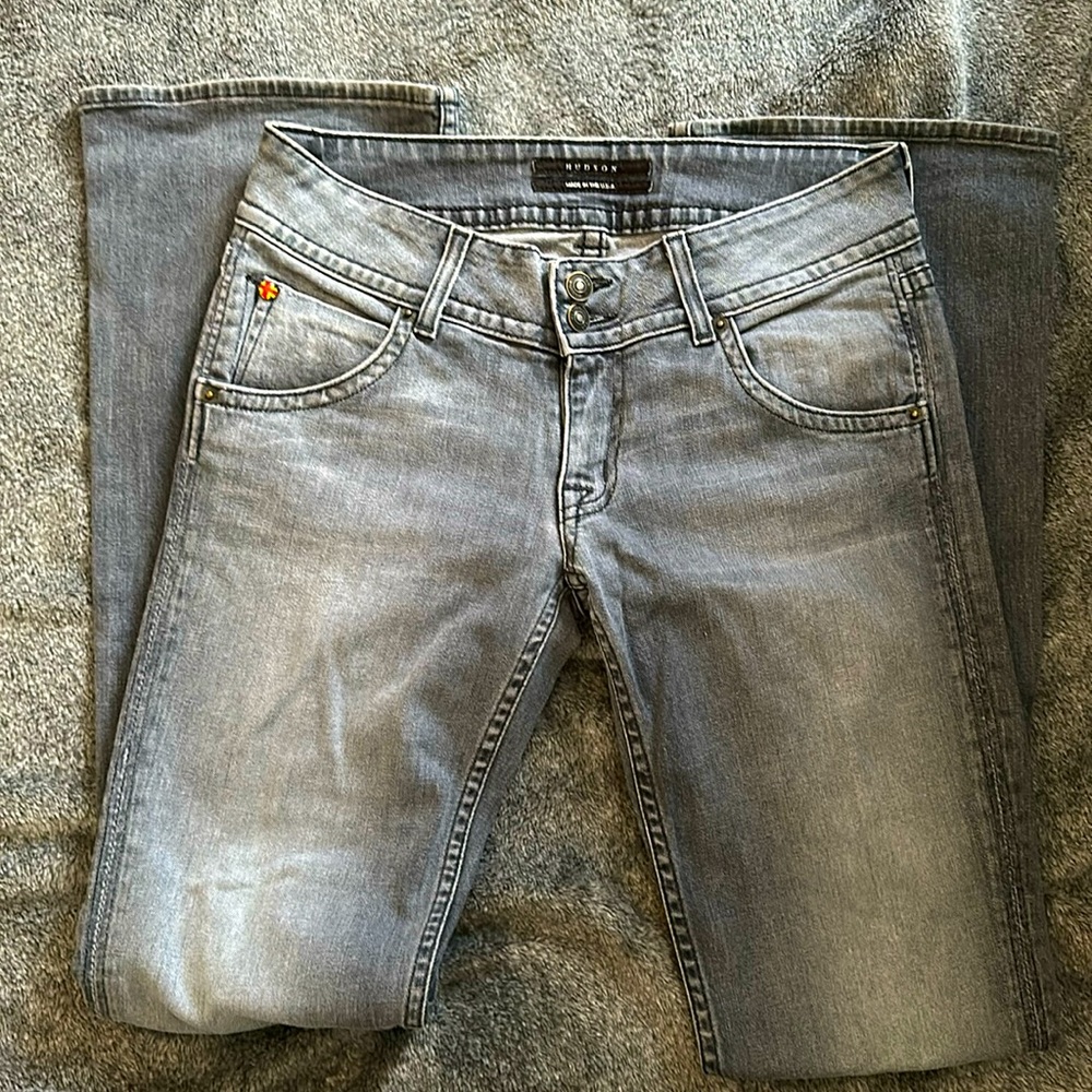 Hudson flare jeans - washed grey color. Size 28.